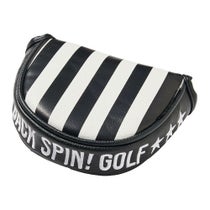 バックスピンゴルフ BACK SPIN! GOLF　ストライプ マレットタイプ用 パターカバー BSBE01H518 WHBK ホワイト/ブラック　2025年モデル