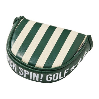 バックスピンゴルフ BACK SPIN! GOLF　ストライプ マレットタイプ用 パターカバー BSBE01H518 GRIV グリーン/アイボリー　2025年モデル