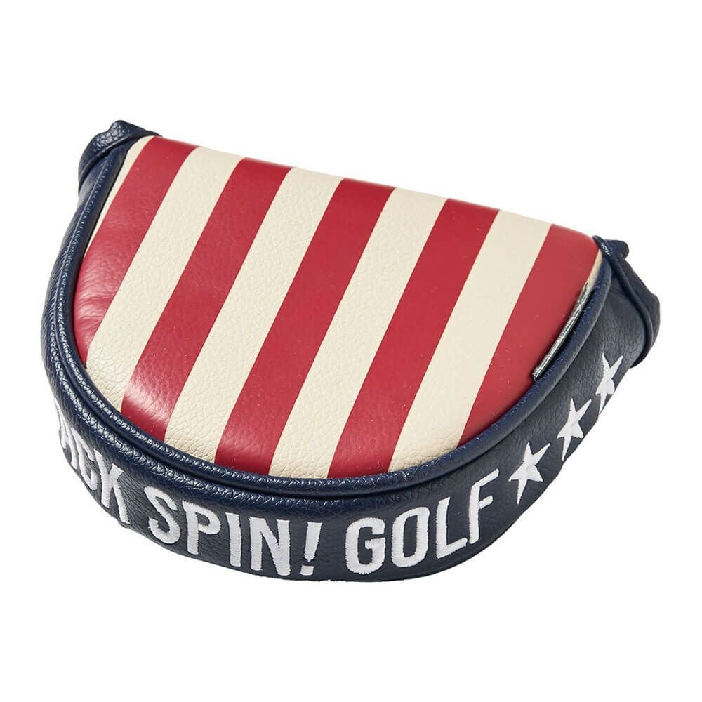 バックスピンゴルフ BACK SPIN! GOLF　ストライプ マレットタイプ用 パターカバー BSBE01H518 RDNV レッド/ネイビー　2025年モデル