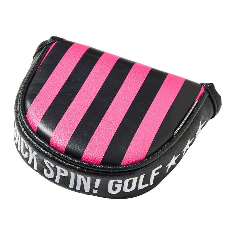 バックスピンゴルフ BACK SPIN! GOLF ストライプ マレットタイプ用 パターカバー BSBE01H518 PKBK ピンク/ブラック 2025年モデル