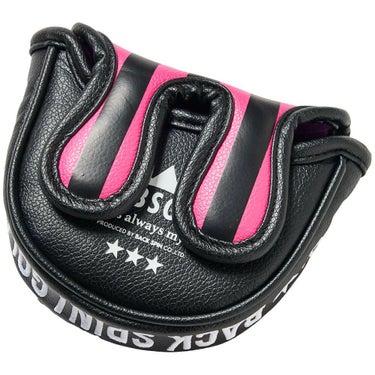 バックスピンゴルフ BACK SPIN! GOLF　ストライプ マレットタイプ用 パターカバー BSBE01H518 PKBK ピンク/ブラック　2025年モデル 詳細1