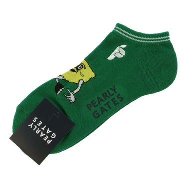 パーリーゲイツ PEARLY GATES　メンズ Bioキャラ アンクルソックス 053-5186501 140 グリーン　2025年モデル グリーン