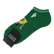 パーリーゲイツ PEARLY GATES　メンズ Bioキャラ アンクルソックス 053-5186501 140 グリーン　2025年モデル