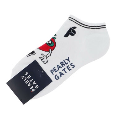 パーリーゲイツ PEARLY GATES　レディース Bioキャラ アンクルソックス 053-5186502 030 ホワイト　2025年モデル ホワイト
