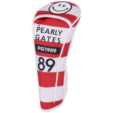 パーリーゲイツ PEARLY GATES　ボーダー柄 フェアウェイウッド用 ヘッドカバー 053-5184501 101 レッド　2025年モデル　詳細2