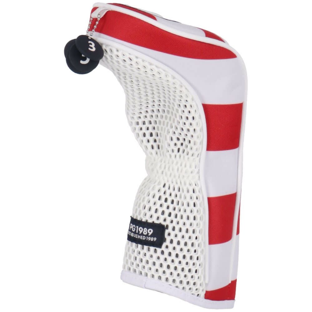 パーリーゲイツ PEARLY GATES　ボーダー柄 フェアウェイウッド用 ヘッドカバー 053-5184501 101 レッド　2025年モデル　詳細3