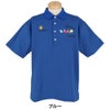 パーリーゲイツ PEARLY GATES　メンズ ロゴプリント Pe格子サッカー 半袖 ポロシャツ 053-5260617　2025年モデル ブルー