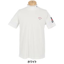 パーリーゲイツ PEARLY GATES　メンズ ハニカム 鹿の子 半袖 モックネックシャツ 053-5267601　2025年モデル