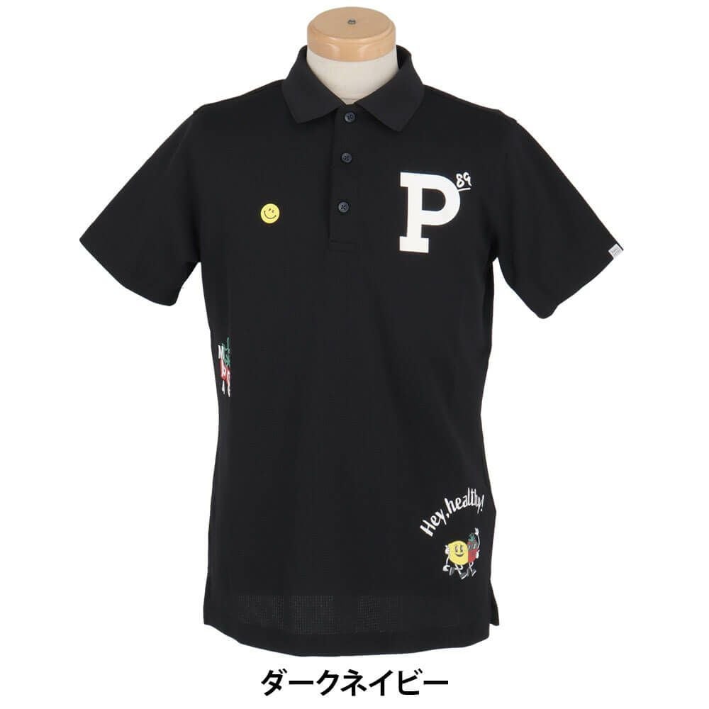 パーリーゲイツ PEARLY GATES　メンズ ワッフルメッシュ 半袖 ポロシャツ 053-5160513　2025年モデル ダークネイビー
