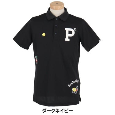 パーリーゲイツ PEARLY GATES　メンズ ワッフルメッシュ 半袖 ポロシャツ 053-5160513　2025年モデル ダークネイビー