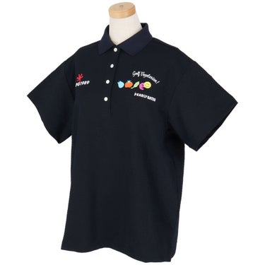 パーリーゲイツ PEARLY GATES　レディース ロゴプリント Pe格子サッカー 半袖 ポロシャツ 055-5260618　2025年モデル 詳細5