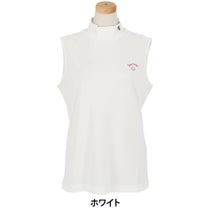 パーリーゲイツ PEARLY GATES　レディース ハニカム 鹿の子 スリーブレス モックネックシャツ 055-5267612　2025年モデル