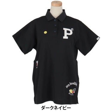 パーリーゲイツ PEARLY GATES　レディース ワッフルメッシュ 半袖 ポロシャツ 055-5160514　2025年モデル ダークネイビー
