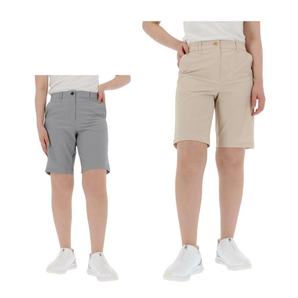 マンシングウェア Munsingwear　レディース サッカーストライプ柄 ストレッチ ショートパンツ MG5SHP81L　2025年モデル