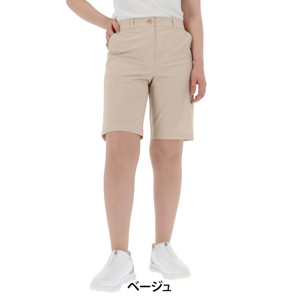 マンシングウェア Munsingwear　レディース サッカーストライプ柄 ストレッチ ショートパンツ MG5SHP81L　2025年モデル 詳細2
