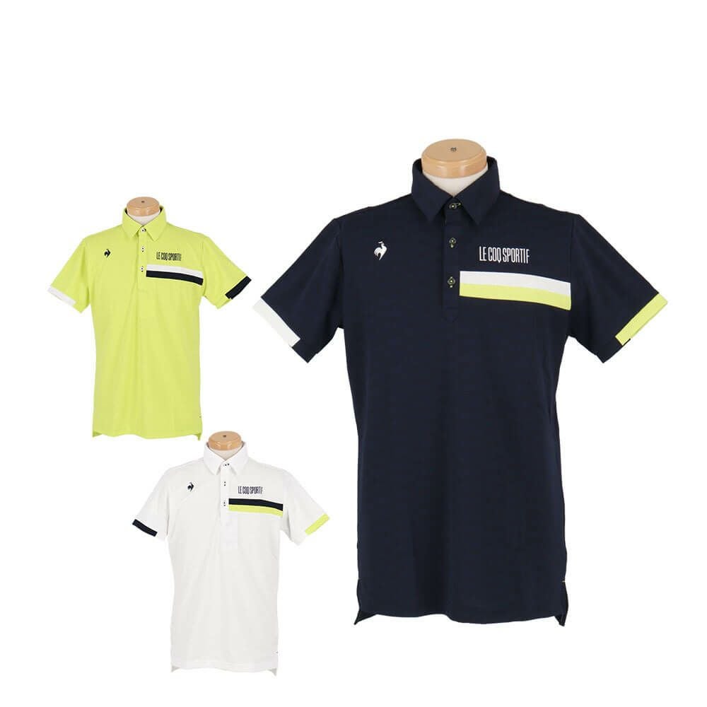 ルコック Le coq sportif メンズ 小柄ジャガード 半袖 ポロシャツ