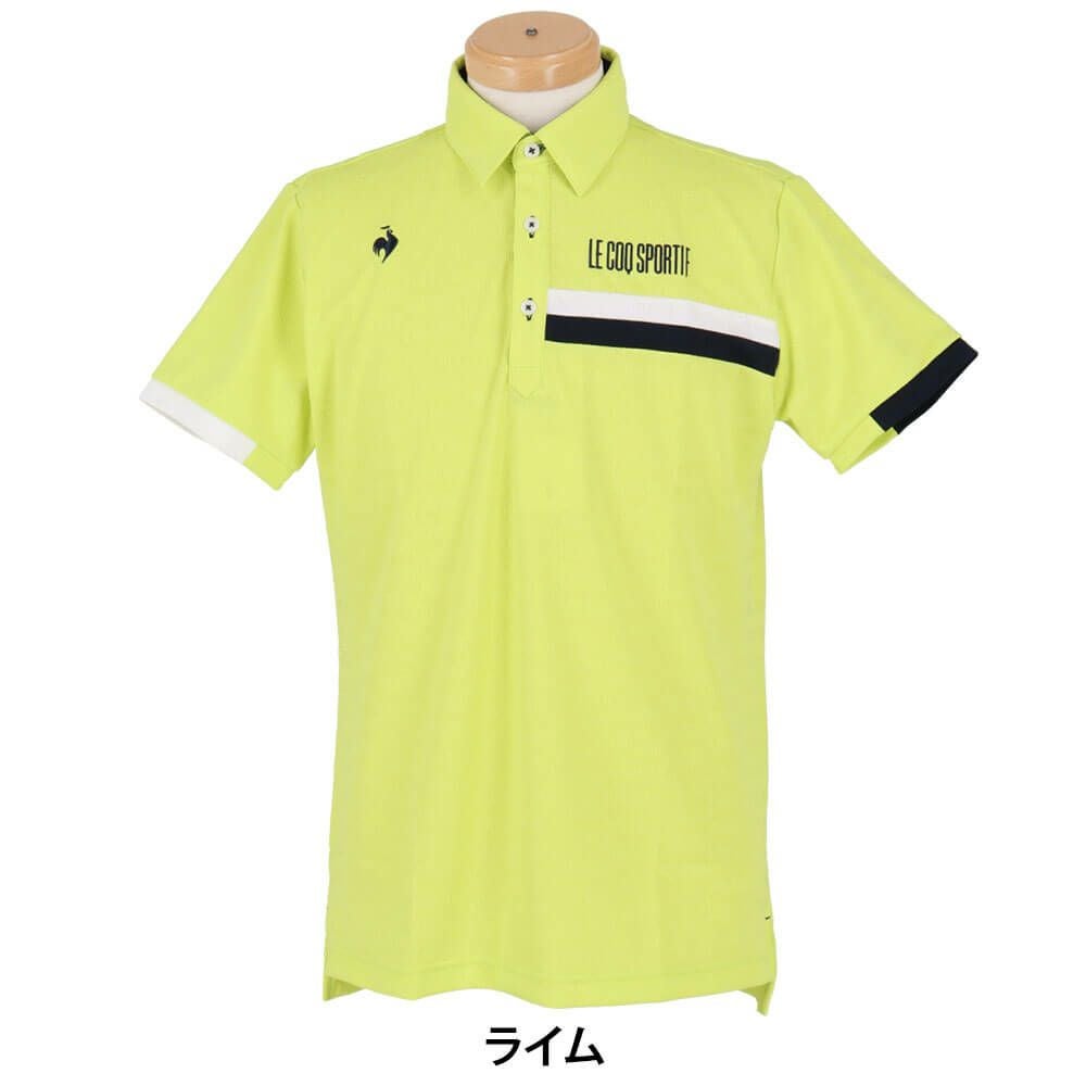 ルコック Le coq sportif メンズ 小柄ジャガード 半袖 ポロシャツ