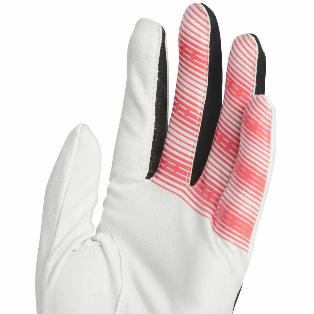 アディダス adidas　ADIZERO アディゼロ メンズ ゴルフグローブ KVH42 JE7177 ホワイト/ルシッドレッド　2025年モデル 詳細2