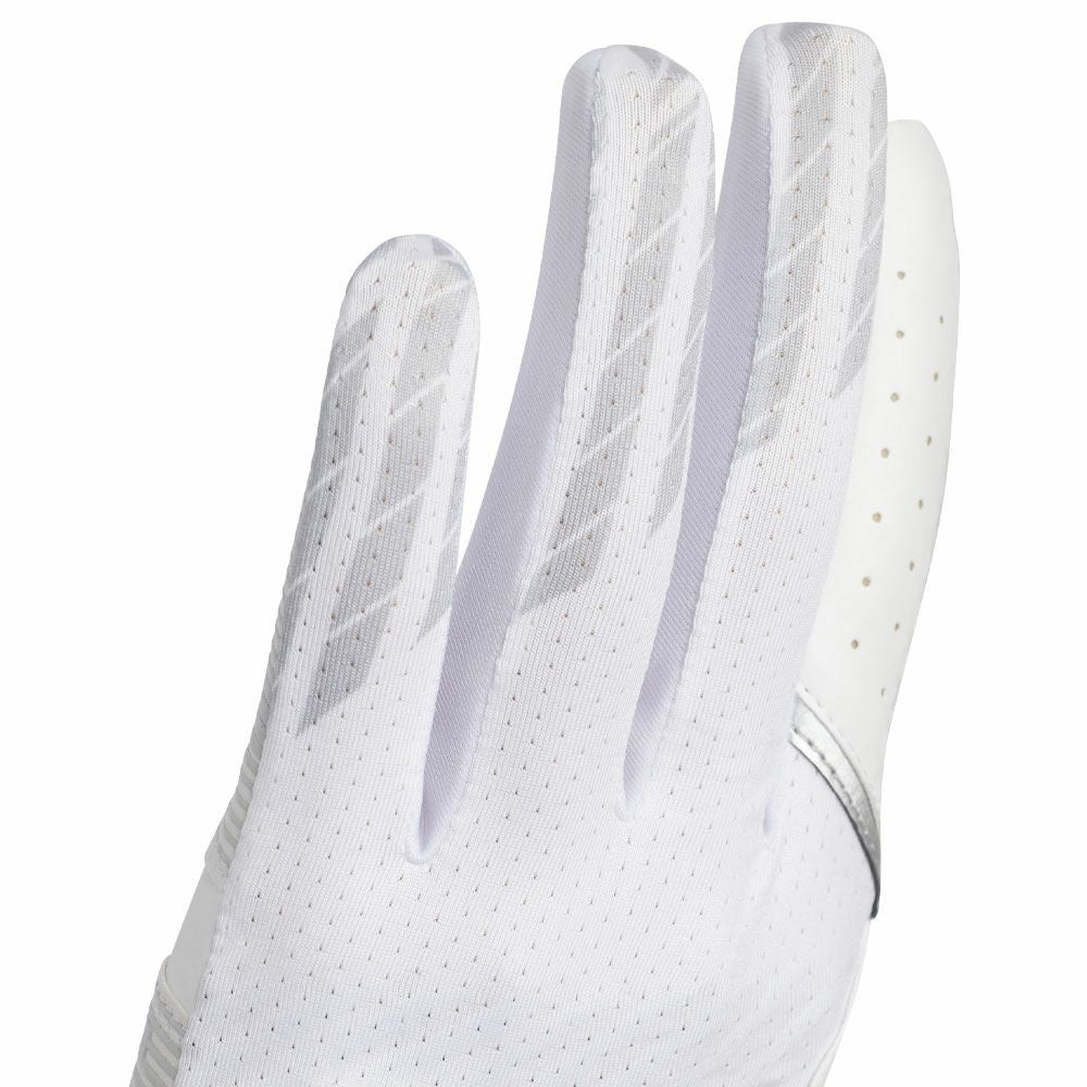アディダス adidas　COOL クール ハイグリップ25 メンズ ゴルフグローブ KVH41 JE7175 ホワイト/グレーツー　2025年モデル 詳細2