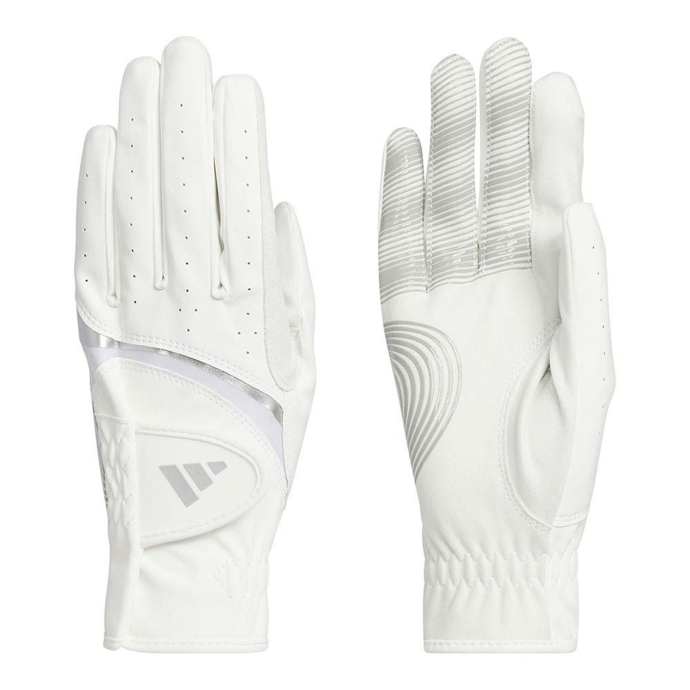 アディダス adidas W ADIZERO ライト ＆ コンフォート ペア 両手用 レディース ゴルフグローブ KVH44 JE7182 ホワイト/グレーツー 2025年モデル