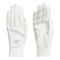 アディダス adidas　W ADIZERO ライト ＆ コンフォート ペア　両手用 レディース ゴルフグローブ KVH44 JE7182 ホワイト/グレーツー　2025年モデル