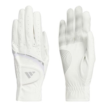 アディダス adidas　W ADIZERO ライト ＆ コンフォート ペア　両手用 レディース ゴルフグローブ KVH44 JE7182 ホワイト/グレーツー　2025年モデル
