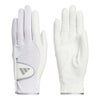  アディダス adidas　W COOL クール ハイグリップ 25 ペア　両手用 レディース ゴルフグローブ KVH39 JE7162 ホワイト/シルバーメタリック　2025年モデル