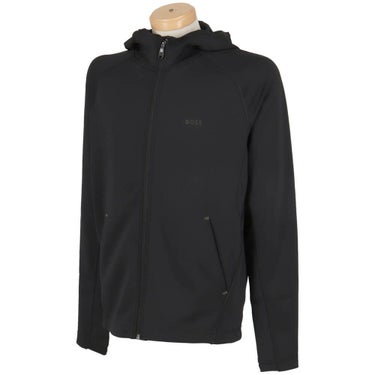ボス BOSS　アクティブ ストレッチ ジップアップフーディ モイスチャーマネージメント 長袖 フルジップパーカー 50531224 Black 画像3