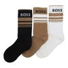 ボス BOSS　ショートソックス 3足セット ライン＆ロゴ 50515143 960 OpenMiscellaneous OpenMiscellaneous