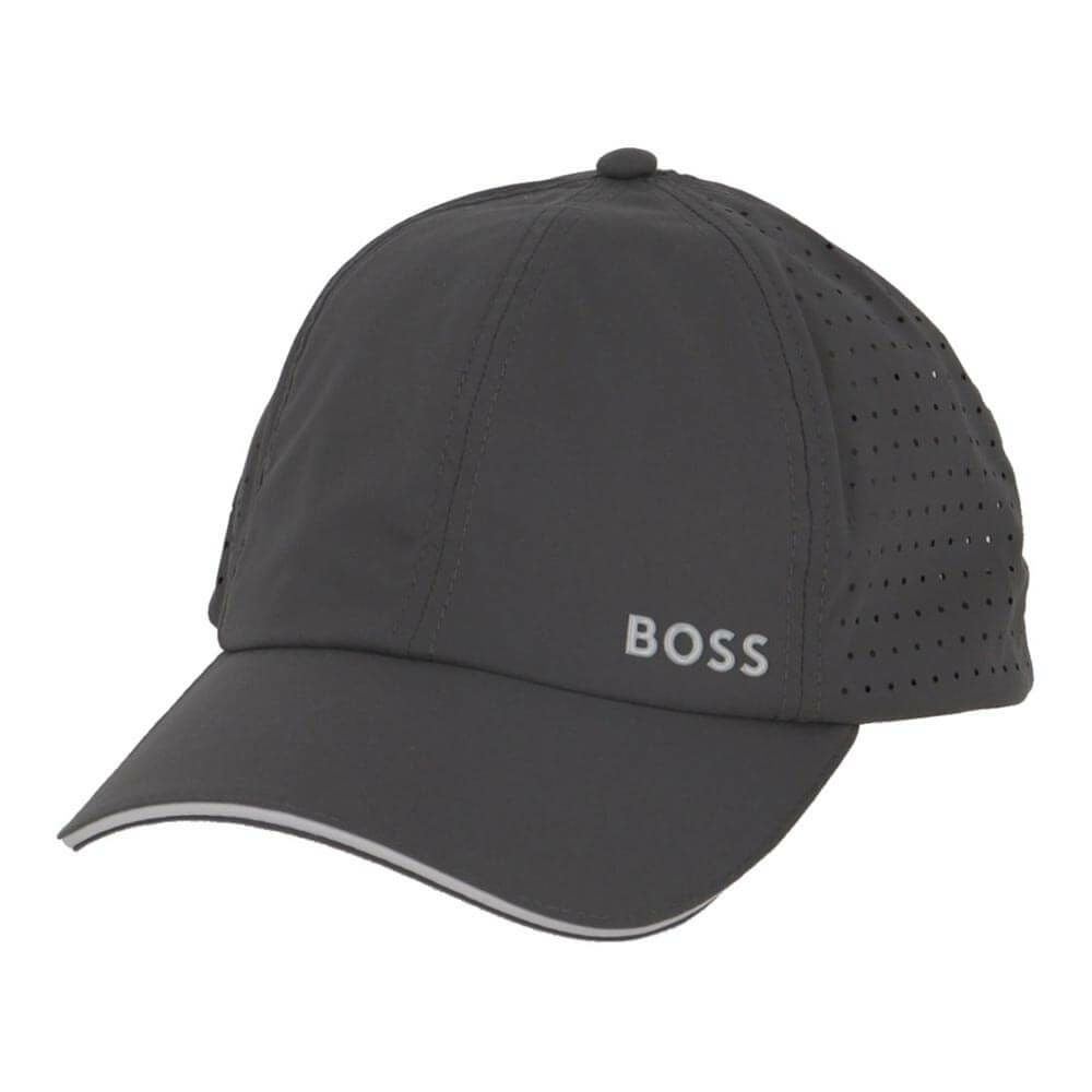 ボス BOSS　タフタ キャップ レーザーカット ドットパターン キャップ 50533357 027 DarkGrey DarkGrey