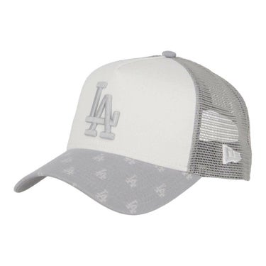 ニューエラ NEW ERA　キャップ 9FORTY A-Frame トラッカー MLB Jacquard ロサンゼルス・ドジャース 14388618 グレー/ホワイト