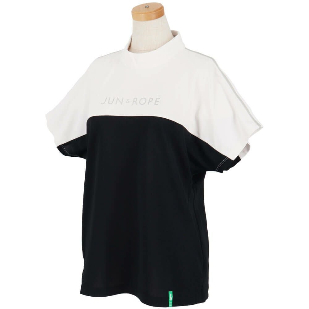 ジュン アンド ロペ JUN ＆ ROPE　レディース バイカラー 半袖 モックネック プルオーバー ERM35100　2025年モデル 詳細3