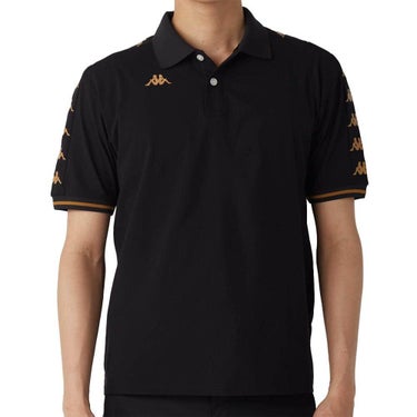 カッパ Kappa　メンズ 半袖 ポロシャツ 615-606 BK　2025年モデル ブラック