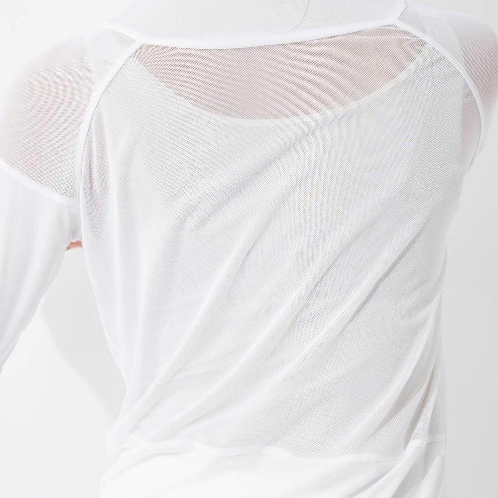マリクレール marie claire　レディース UVカット メッシュ切替 長袖 ハイネック インナーシャツ 7149-835 ホワイト　2025年モデル 詳細4