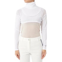 マリクレール marie claire　レディース UVカット メッシュ切替 ボレロ丈 長袖 ハイネック インナーシャツ 7149-845 ホワイト　2025年モデル