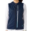マリクレール marie claire　レディース 接触冷感 ロゴプリント フード付き フルジップ ベスト 715-250 ネイビー　2025年モデル ネイビー