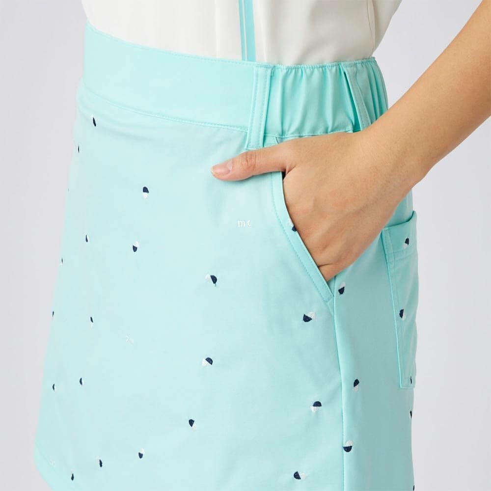 マリクレール marie claire　レディース 撥水 8WAYストレッチ レギンス一体型 スカート 715-352 ブルー　2025年モデル 詳細5