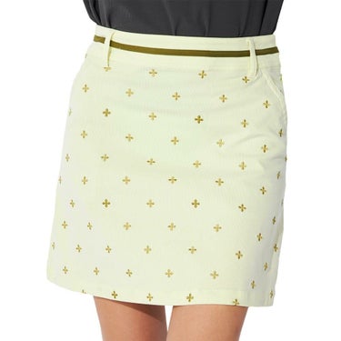 マリクレール marie claire　レディース 飛び柄 ストレッチ ウエストライン スカート 715-360 イエロー　2025年モデル イエロー