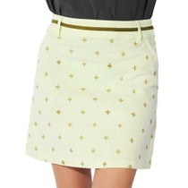 マリクレール marie claire　レディース 飛び柄 ストレッチ ウエストライン スカート 715-360 イエロー　2025年モデル