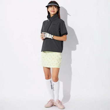 マリクレール marie claire　レディース 飛び柄 ストレッチ ウエストライン スカート 715-360 イエロー　2025年モデル 詳細6