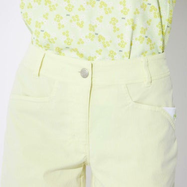 マリクレール marie claire　レディース ロゴ刺繍 ストレッチ ショートパンツ 715-362 イエロー　2025年モデル 詳細3