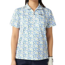 マリクレール marie claire　レディース 花柄 総柄 半袖 ハーフジップシャツ 715-651 イエロー　2025年モデル