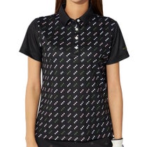 マリクレール marie claire　レディース 接触冷感 ロゴモチーフ 半袖 ポロシャツ 715-654 ブラック　2025年モデル