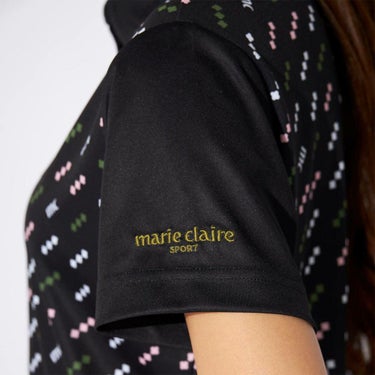 マリクレール marie claire　レディース 接触冷感 ロゴモチーフ 半袖 ポロシャツ 715-654 ブラック　2025年モデル 詳細4