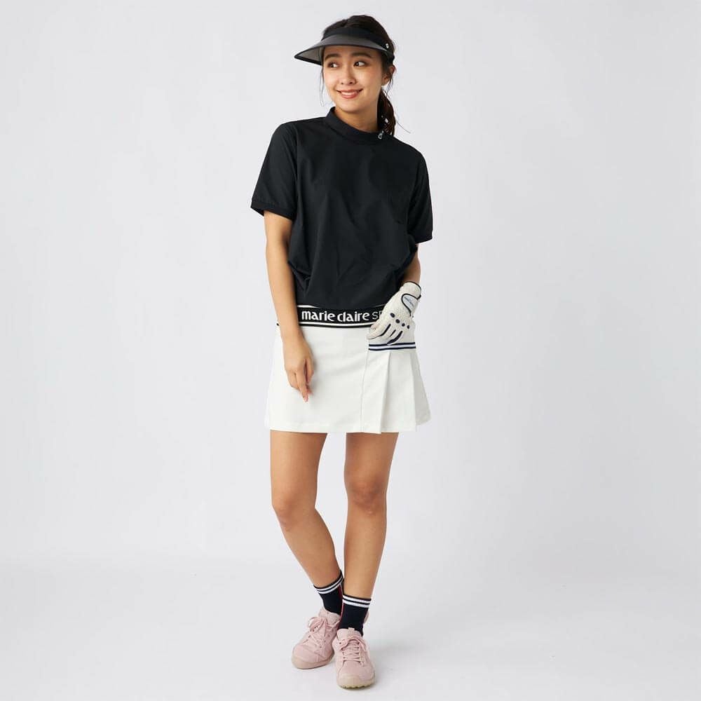 マリクレール marie claire　レディース 撥水 8WAYストレッチ 半袖 プルオーバー 715-656 ブラック　2025年モデル 詳細5