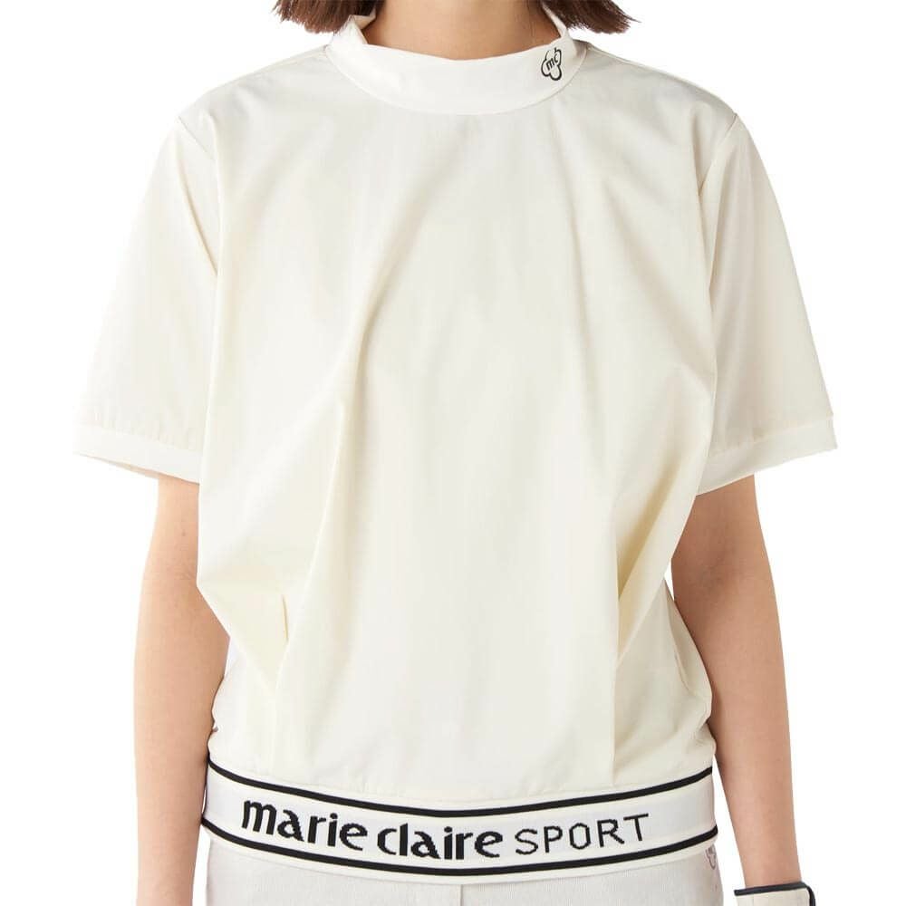マリクレール marie claire　レディース 撥水 8WAYストレッチ 半袖 プルオーバー 715-656 ホワイト　2025年モデル ホワイト