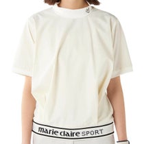 マリクレール marie claire　レディース 撥水 8WAYストレッチ 半袖 プルオーバー 715-656 ホワイト　2025年モデル