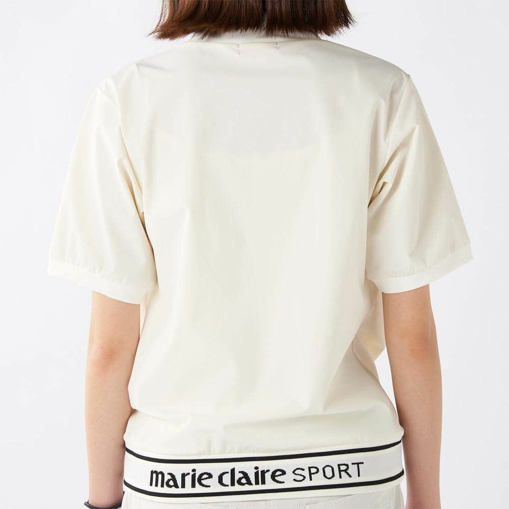 マリクレール marie claire　レディース 撥水 8WAYストレッチ 半袖 プルオーバー 715-656 ホワイト　2025年モデル 詳細1