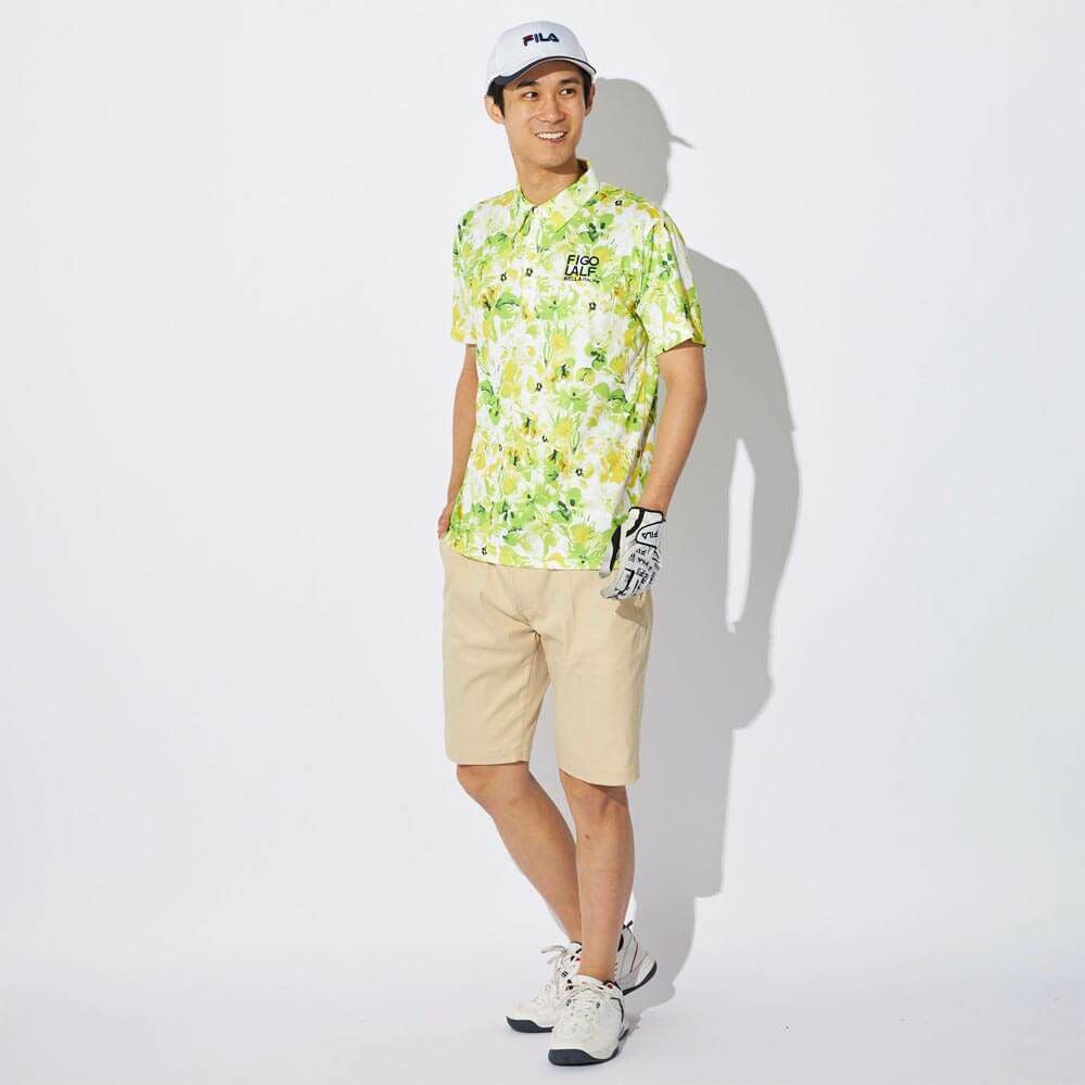 フィラ FILA　メンズ 撥水 エンボスプリント ツイル ショートパンツ 745-309 ベージュ　2025年モデル 詳細8