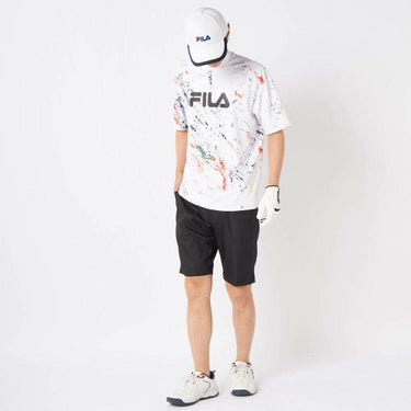 フィラ FILA　メンズ 撥水 エンボスプリント ツイル ショートパンツ 745-309 ブラック　2025年モデル 詳細9
